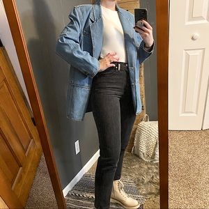 Vintage long jean blazer jacket